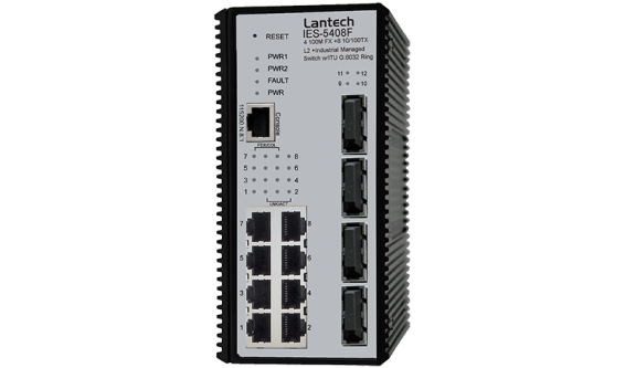 8 10/100TX + 2 10/100/1000T + 2 Dual Speed SFP L2+ Industrial Managed Switch